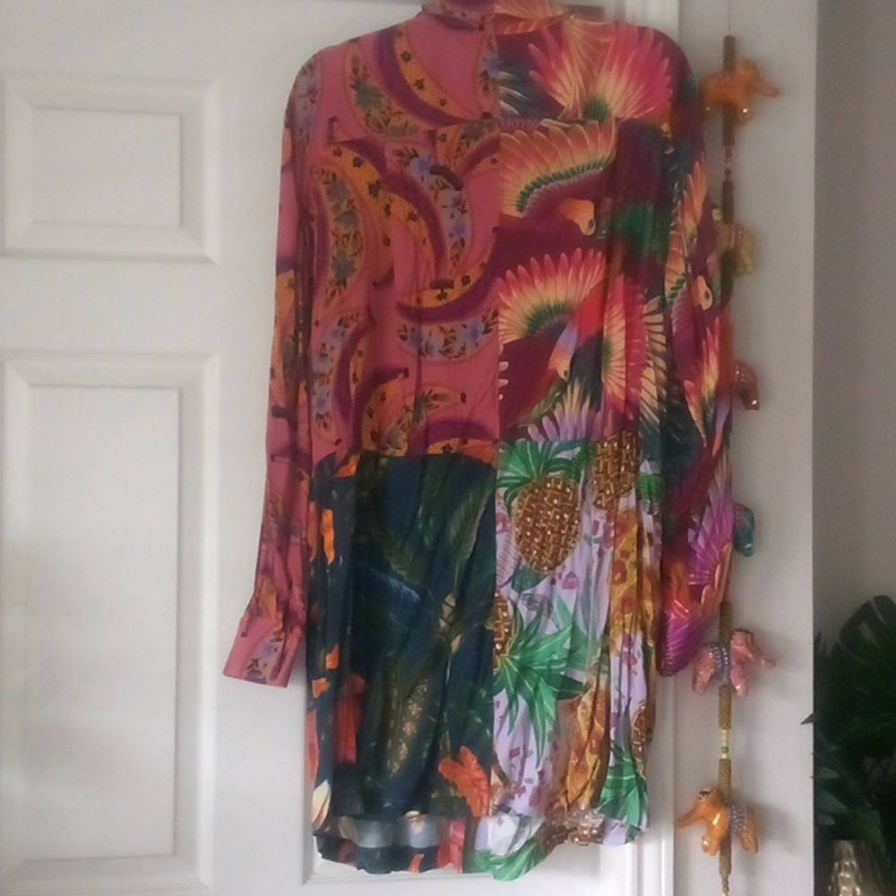FARM RIO Tropical Print Tunic/Mini Dress - Picture 6 of 7